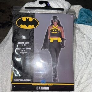 DC Batman Ladies 7 Piece Costume - Black and Yellow Dark Knight Size XL 14-16